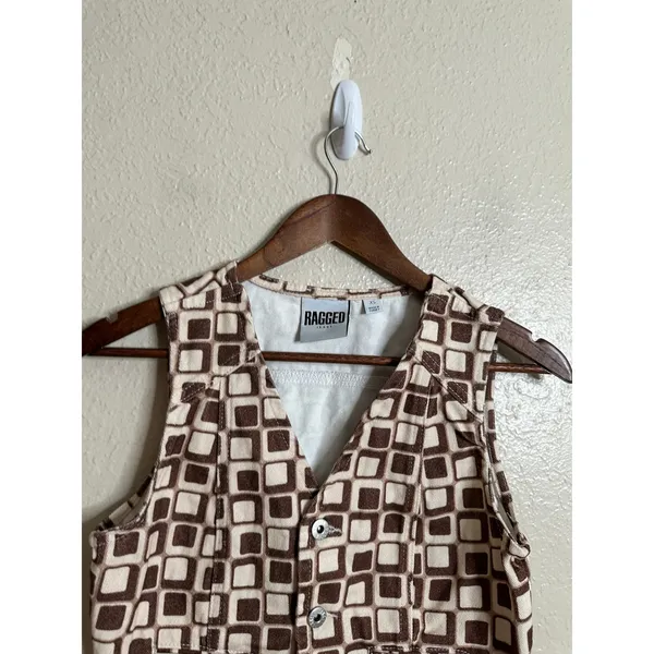 The Ragged Priest 70's Printed Vest size XS Retro Geometric - Image 4