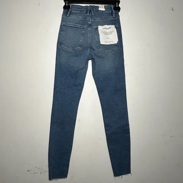 Good American Good‎ Legs High Rise Skinny Jeans Blue Wash Size 00 24 - Image 2