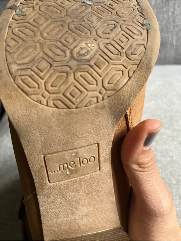 me too Tan Suede-Strap Ankle Booties - Image 4