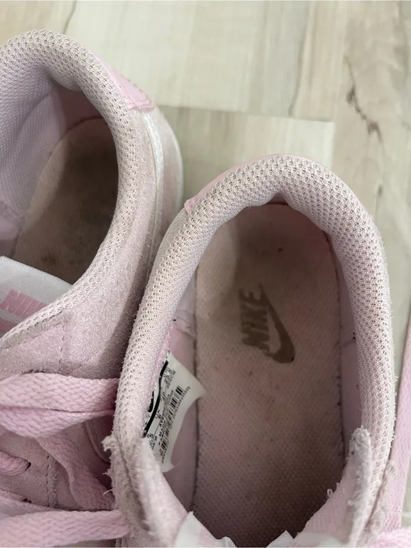Women's Pink Suede Low-Top Nike Sneakers - Image 6