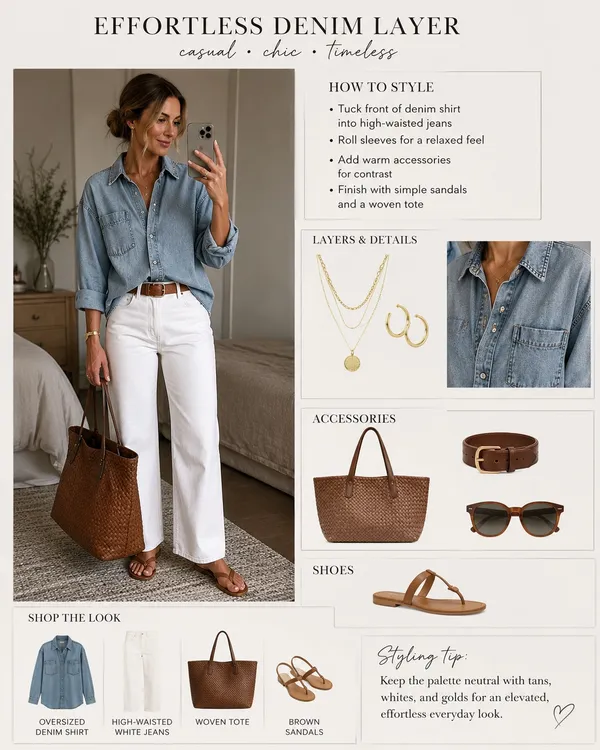 WeWoreWhat Light Blue Denim Button Down Shirt - Image 2