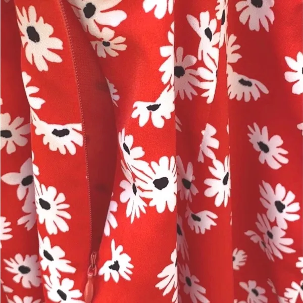 BriDGE Womens medium red Sleeveless Floral strappy spring sleeveless sun dress - Image 8