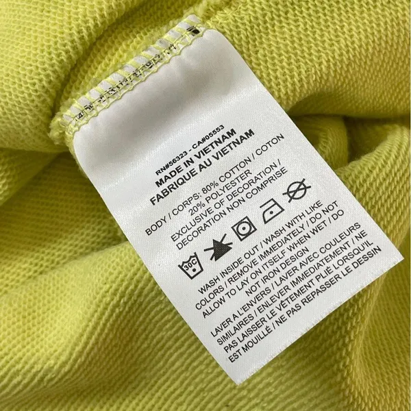 Nike Zebra Sweater womens Yellow (medium) icon clash neon crop athleisure retro - Image 6