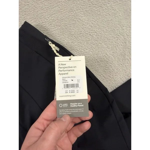 NWT Vuori Women’s Meta Wide Leg Pants Size XXL Black Office Work Casual Business - Image 4
