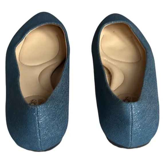 Coach and‎ Four Womens Denim Melitta Glitter Almond Toe Flats Size 6 - Image 11