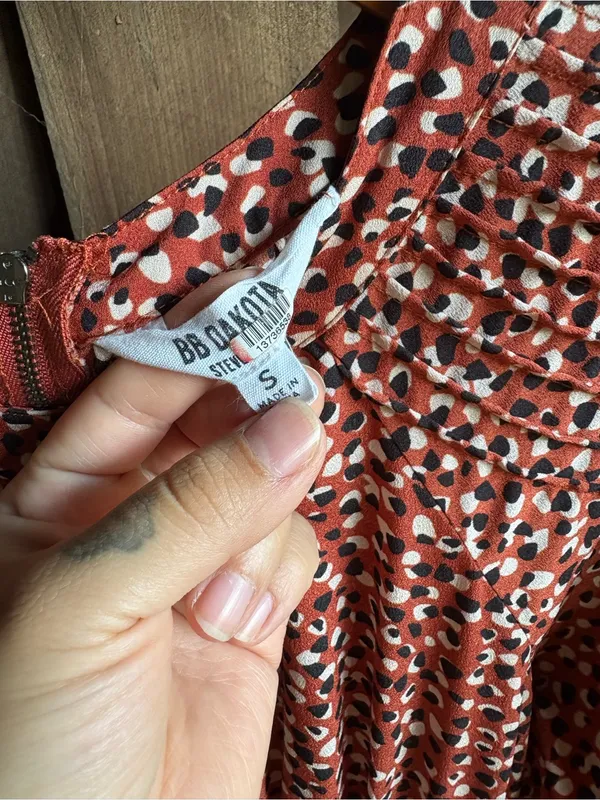 Bb Dakota Burnt Orange Speckled Boho Fall Maxi Dress - Image 2