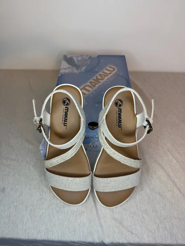 Makalu Juliet Women’s Wedge Sandals Size 7 Natural Cork Platform - Image 4