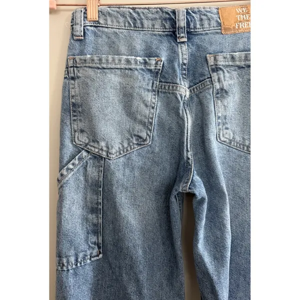 Free‎ People We The Free Tinsley Baggy High Rise Straight Leg Jeans Women's 24 - Image 10