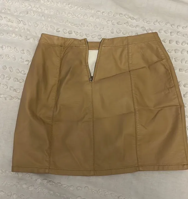 Forever 21 Tan Leather Skirt - Image 2