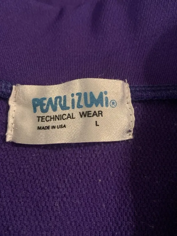 Vintage Pearl Izumi Technical Wear Cycling Pullover Large Purple Made USA - Image 5