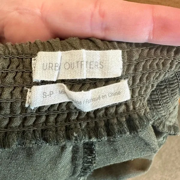 Urban Outfitters Ashley Linen Blend Wide Leg Jumpsuit SM Olive Green NWT - Image 5