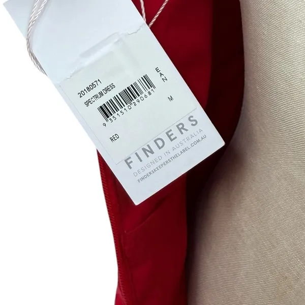 Finders Keepers‎ Spectrum Red Embroidered Midi Dress Sheath V Neck NWT Medium - Image 11