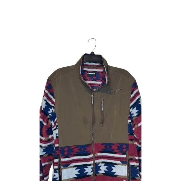 Hooey Women's Sweater Aztec Print Full Zip Ride-Tight Elastic Cuffs Brown‎ Large - Image 4