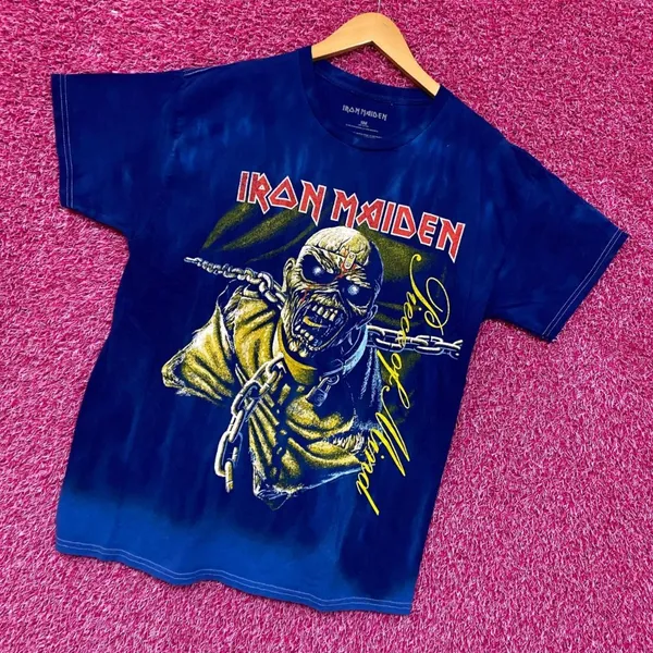 Iron Maiden Piece of Mind Oversized Tie Dye Tshirt size Small - Image 3