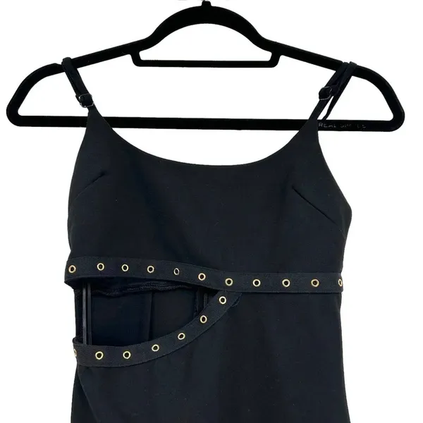 Superdown Kelly‎ Cut Out Dress Black Mini Grommet Size Small - Image 4