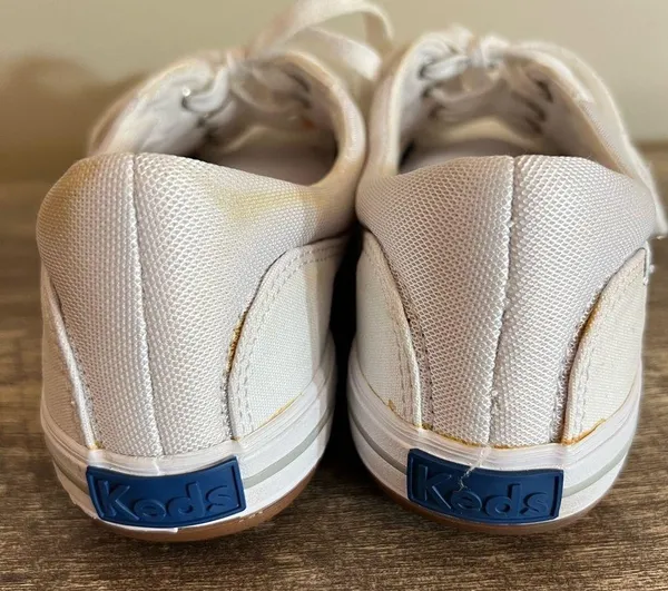 Keds White Canvas Sneakers Tennis Shoes Women’s Size 8.5 DIY Project - Image 5