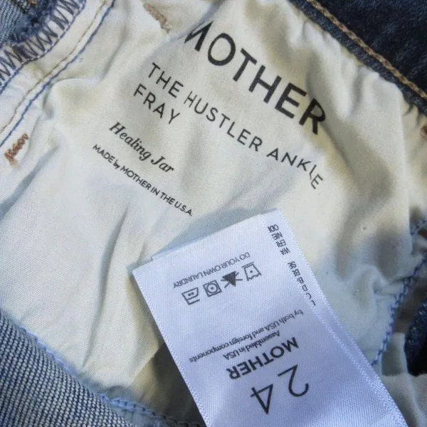 NWT Mother Hustler Ankle Fray in Healing Jar High Rise Boot Crop Stretch Jean 24 - Image 4