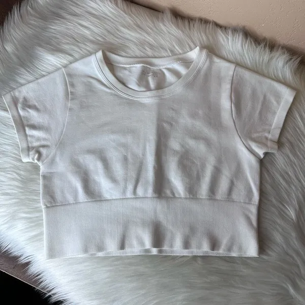 OFFLINE By Aerie Sidewalk Seamless Cropped T-Shirt Size Medium - Image 11