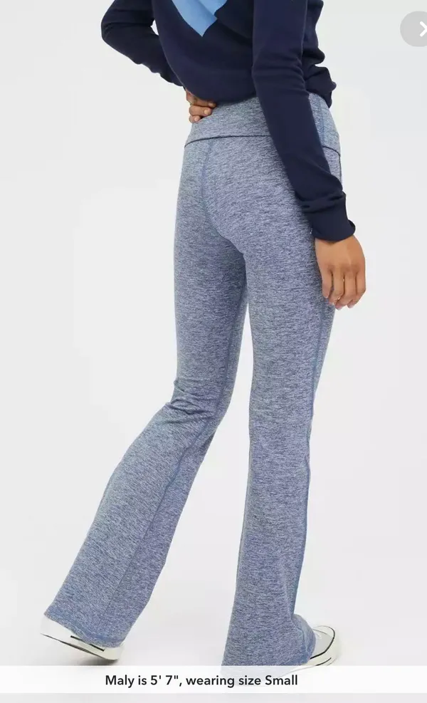 Aerie Large Regular OFFLINE Hugger High Waisted Foldover Flare Legging - Image 8