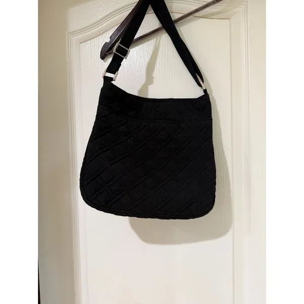 Vera‎ Bradley Black Quilted Triple Zip Hipster Crossbody Bag - Image 3