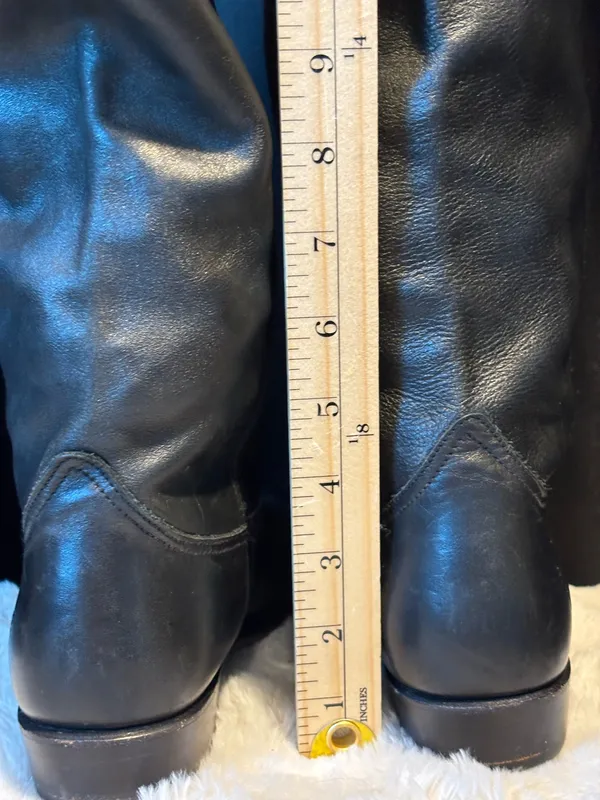 Frye Riding Boots Leather Black Melissa Pull-On - Image 9