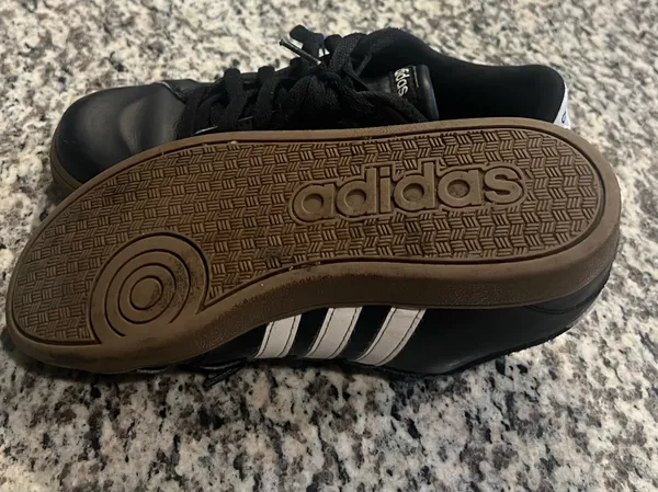 adidas Unisex Kids Black/White Low Top Lace-Up Sneaker Shoe US 4.5 - Image 7