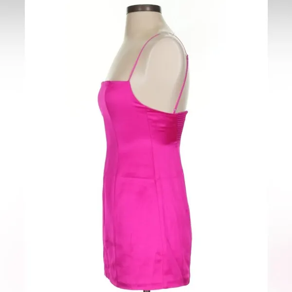 Retrofete pink satin‎ Janessa mini dress size xs - Image 9