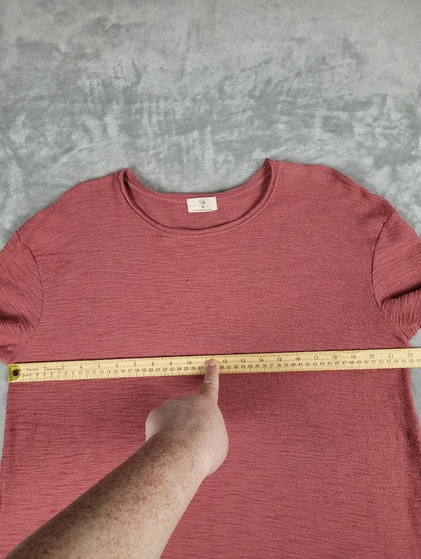 Anthropologie T.La Marsha Knit Pullover Textured Pink Long Sleeve Size M - Image 5