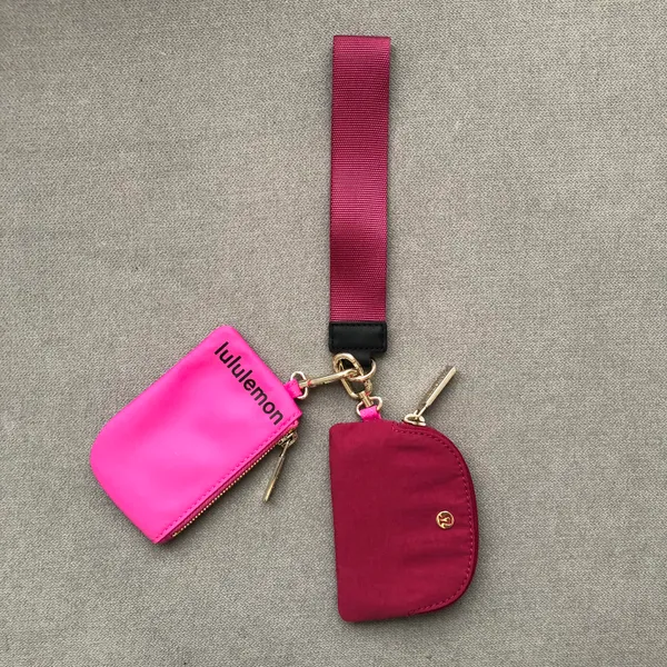 Lululemon Dual Pouch Wristlet Sonic Pink/Pomegranate/Black - Image 5