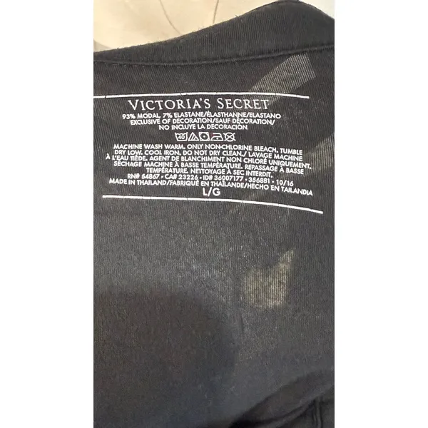 Victoria's‎ Secret Women's Black Button-Up Sleep shirt Size Large - Image 5