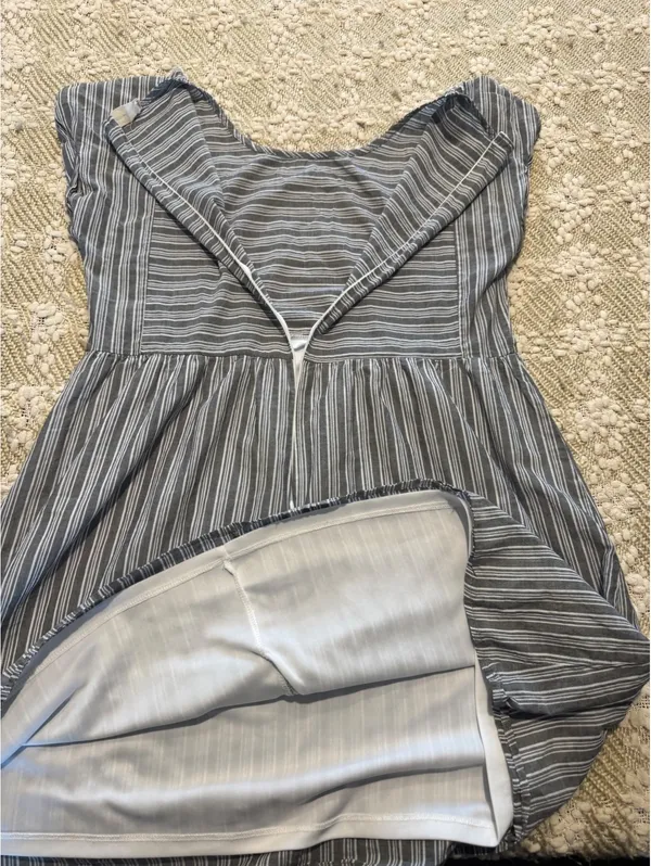 Altar'd State Black and White Striped Dress, Size Medium, Fit-and-Flare A-Line - Image 5