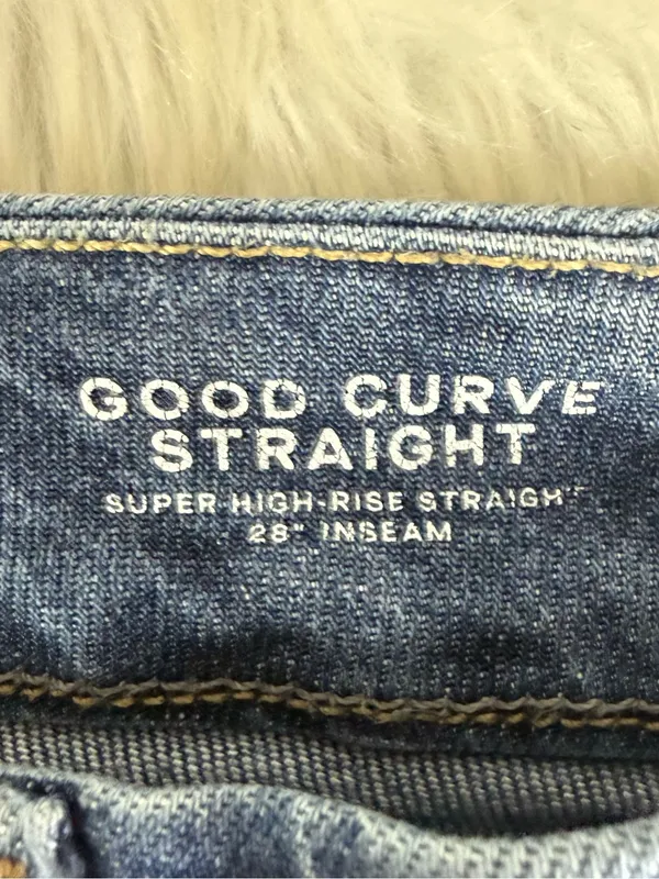 Good American Good Curve Straight Jeans Size 10/30 Super High Rise Raw Hem - Image 7