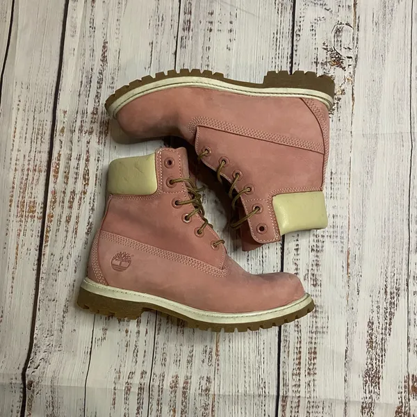 Timberland Pink leather combat boots Size 6 - Image 13