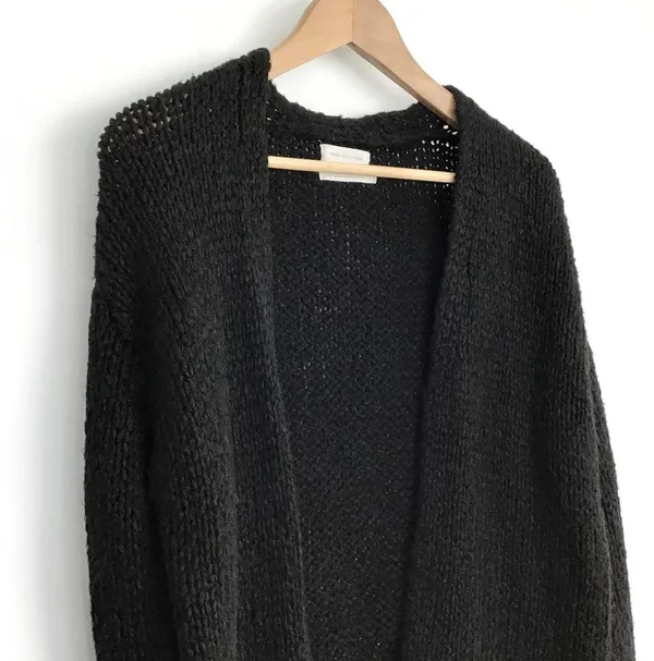 Urban Outfitters Black Oversized Cable Knit Cardigan Sweater - Image 3