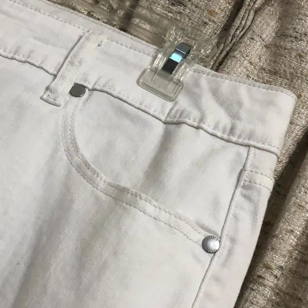 Torrid White Denim Mini Skirt  - Image 3