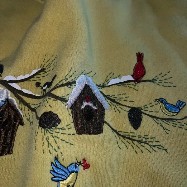 vintage yellow bird sweatshirt Size XL - Image 3
