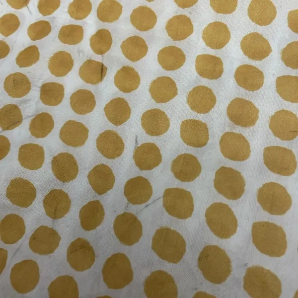 Ikea Gold & White Polka Dot SKYNKE Reusable Shopping Bag Approximately 14"X14.5" - Image 6