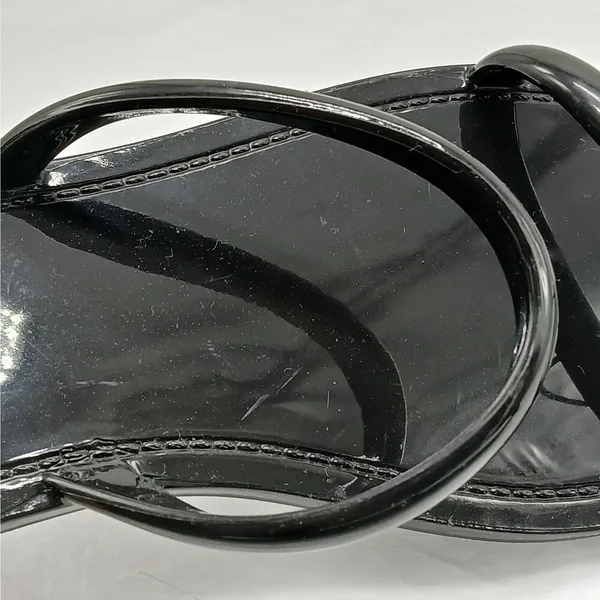 Steve Madden Pike Strappy Jelly Sandals Shoes Womens Size 10 Black Slip On Flats - Image 9