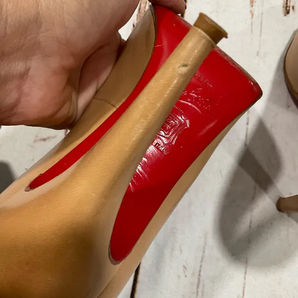 Christian Louboutin Leather Color‎ Block Pattern D’Orsay Pumps - Image 10