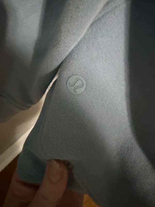 Lululemon All Yours Hoodie Chambray Logo Hooded Athletic Sweater Size 8. - Image 6