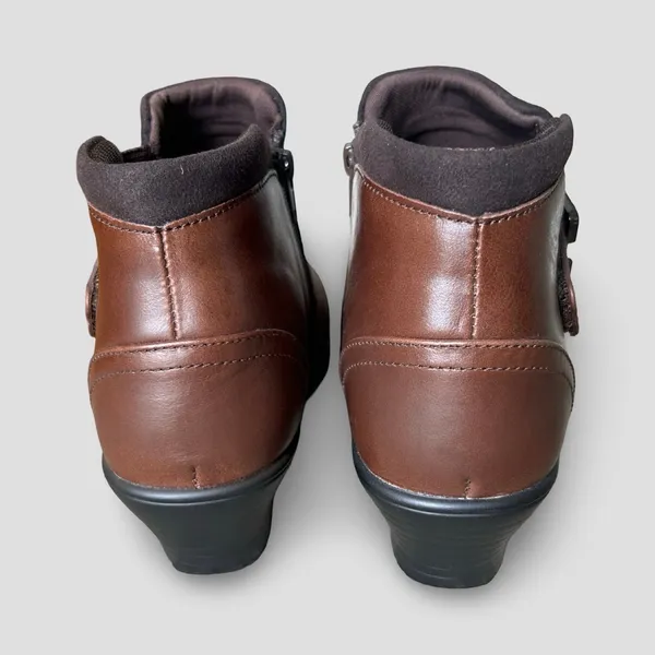 Bioheels Emma Women’s 8.5 Wide Brown Leather Ankle Boots Orthopedic Comfort - Image 4