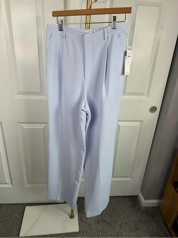 Good American Powder Purple High Rise Tailored Pants Size 8/29 NWT - Image 7
