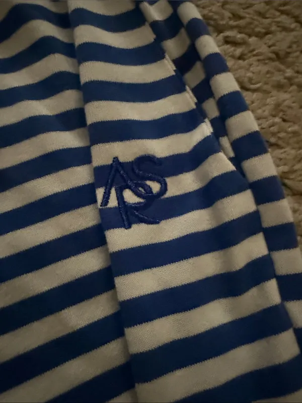 NWT As Revival Striped Wide-Leg lounge Pants - Blue & White size XS - Image 3