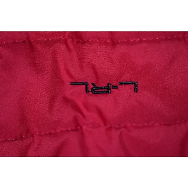 Lauren Ralph Lauren Active Jacket Womens XL Pink Navy Hybrid Quilted Fleece Zip - Image 3