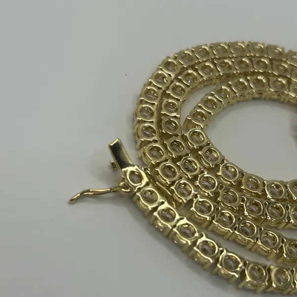 Moissanite Gold Tennis Chain Miami Iced Out Necklace VVS1 5mm 20 Inch Brand New - Image 6
