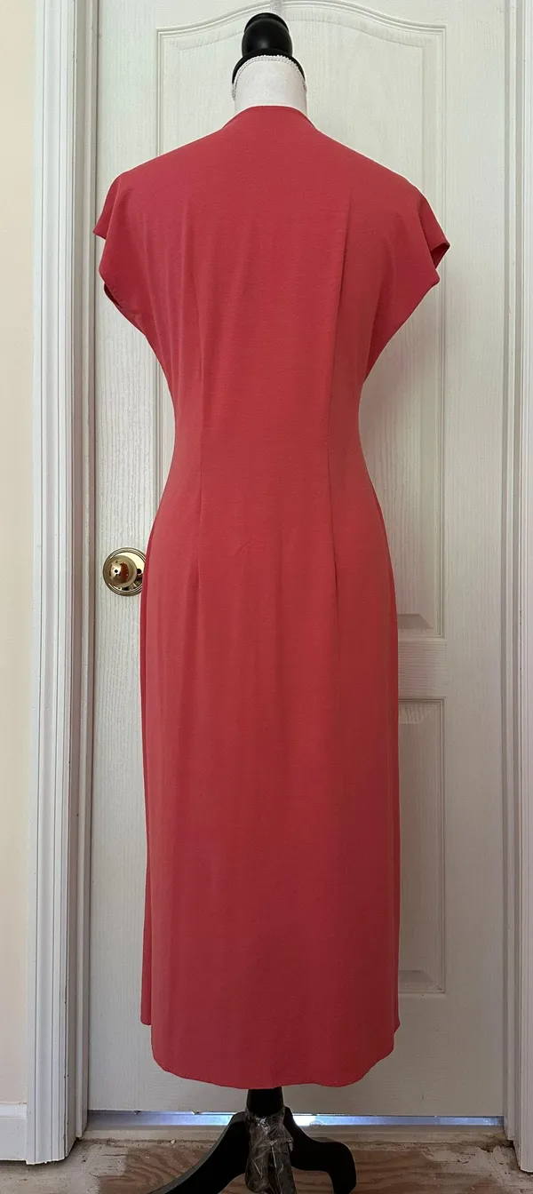 Handmade New Woman’s 100% Viscose Orange Long Dress, Sz S/M - Image 6