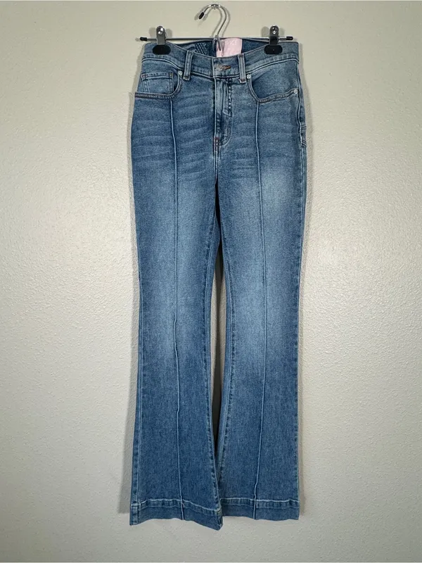 Revice Blue Star Flare Jeans Womens 29 Denim High Rise Casual Patriotic Boho - Image 17