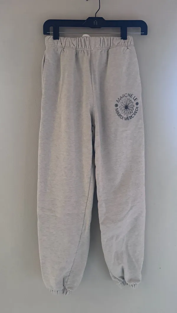 Mardi Mercredi Marche (One Size) Le Flower Logo Graphic Cotton Sweatpants - Image 2