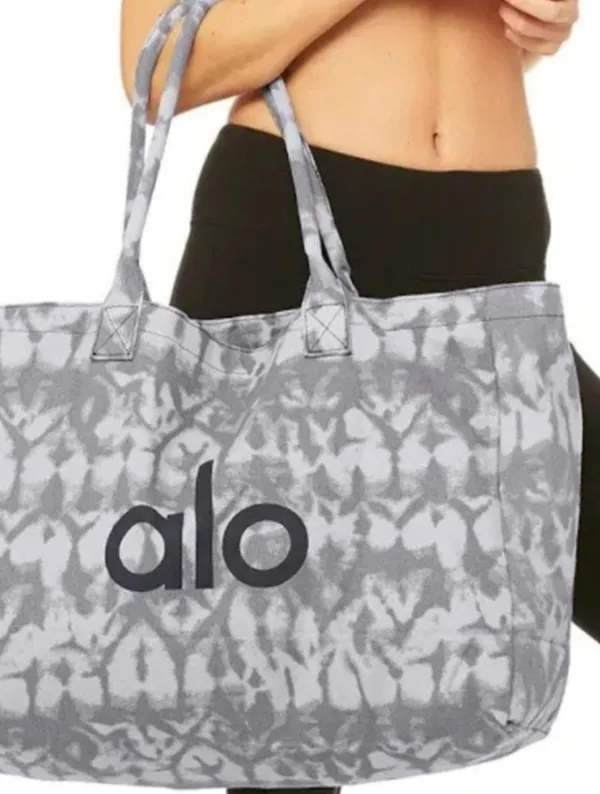 Alo Yoga Grey Tie-Dye Tote Bag - Image 2