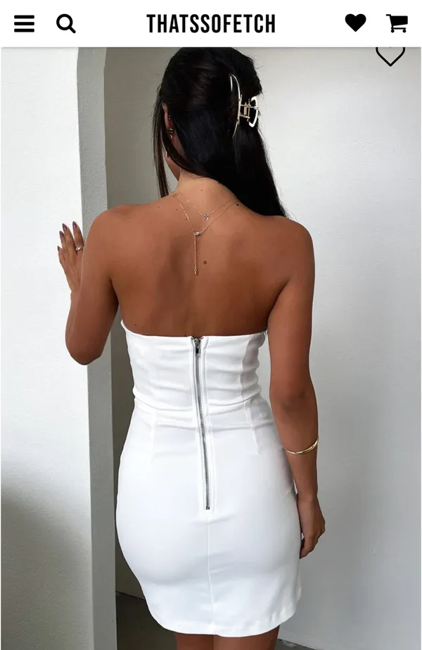 That’s so fetch white mini dress  - Image 2